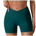thumbnail image 1 of TTUHYWXI Womens Cross Waist Swim Shorts Tummy Control Bathing Suit Bottom Boy Shorts Swimsuit Bottom (Green, XL), 1 of 7