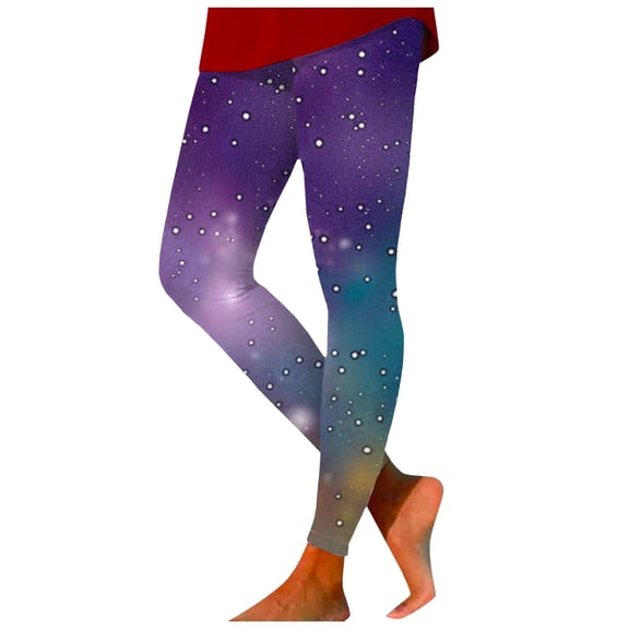 TTUHYWXI Women's Ankle Length Footless Elastic Leggings Yoga Pants (Light Purple,S)