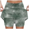 thumbnail image 1 of TTUHYWXI Women's Athletic Skorts Lightweight Golf Skirts Inner Shorts Pocket Tennis Workout Sports Pickleball Skort (Dark Green, 5XL), 1 of 4