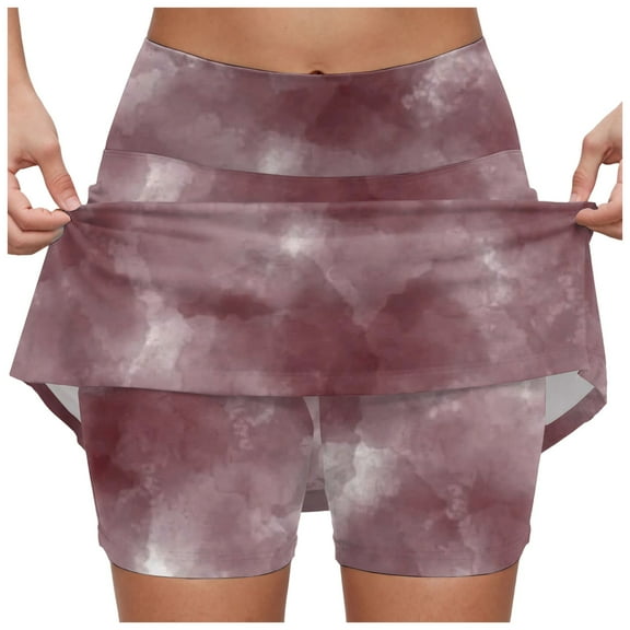 TTUHYWXI Women's Athletic Skorts Lightweight Golf Skirts Inner Shorts Pocket Tennis Workout Sports Pickleball Skort (, 4XL)