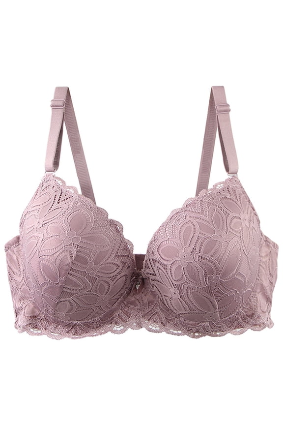 Women's Maximum Cleavage Underwire Push Up Bra (Pink, 4XL)