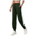 thumbnail image 1 of TTUHYWXI Women's Tear Away Pants Side Split Snap Open Bottom Sweatpants Leg Breakaway Trousers Joggers Athletic Workout Pants (Dark Green, XL), 1 of 9