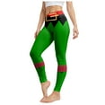 thumbnail image 1 of TTUHYWXI Women's Ugly Christmas Xmas Leggings Stretchy Funny Costume Tights High Waist Printed Yoga Pants Holiday Tights (Dark Green, L), 1 of 7