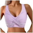 thumbnail image 1 of TTUHYWXI Women Bikini Top Only - Push Up Large Bust Swimsuit Top 2026 Twist Front Bathing Suit (Light Purple, L), 1 of 9