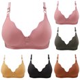 thumbnail image 1 of TTUHYWXI Womens Bra Tshirt Push Up Seamless No Wire Smooth Bras Adjustable Strap Full Coverage Supportive Wireless Plus (Beige, L), 1 of 9