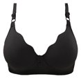 thumbnail image 1 of TTUHYWXI Womens Bra Tshirt Push Up Seamless No Wire Smooth Bras Adjustable Strap Full Coverage Supportive Wireless Plus (Black, XS), 1 of 9