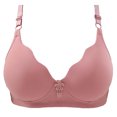 thumbnail image 1 of TTUHYWXI Womens Bra Tshirt Push Up Seamless No Wire Smooth Bras Adjustable Strap Full Coverage Supportive Wireless Plus (Pink, L), 1 of 9