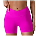 thumbnail image 1 of TTUHYWXI Womens Cross Waist Swim Shorts Tummy Control Bathing Suit Bottom Boy Shorts Swimsuit Bottom (Red, XXL), 1 of 7