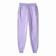 thumbnail image 1 of TTUHYWXI Womens Summer Sweatpants Casual Drawstring Elastic Waisted Jogger Pants with Pockets Soft Loose Comfy Athletic Pant (Light Purple, 3XL), 1 of 3