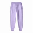 thumbnail image 1 of TTUHYWXI Womens Summer Sweatpants Casual Drawstring Elastic Waisted Jogger Pants with Pockets Soft Loose Comfy Athletic Pant (Light Purple, M), 1 of 3