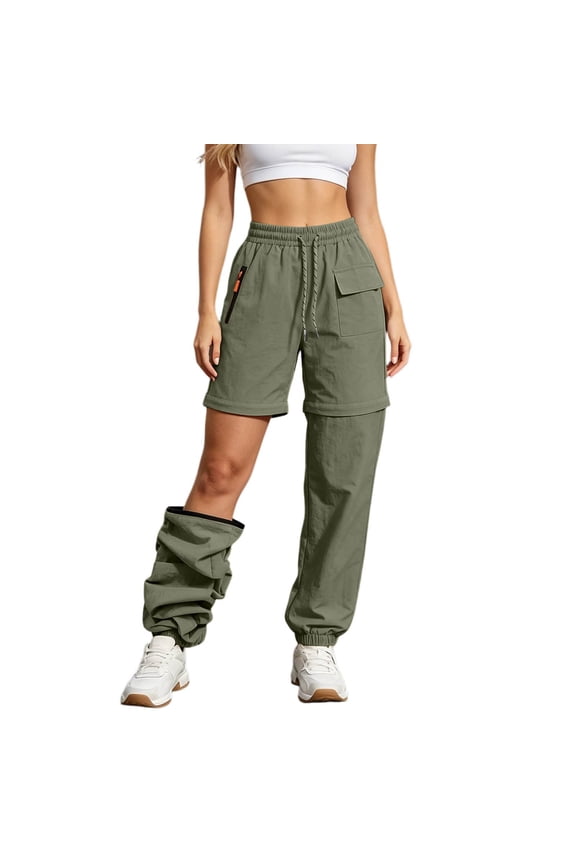 Womens Tactical camping Pants, Water Resistant Outdoor Hiking Pants, Zip off Lightweight Work Pants(AG,S)