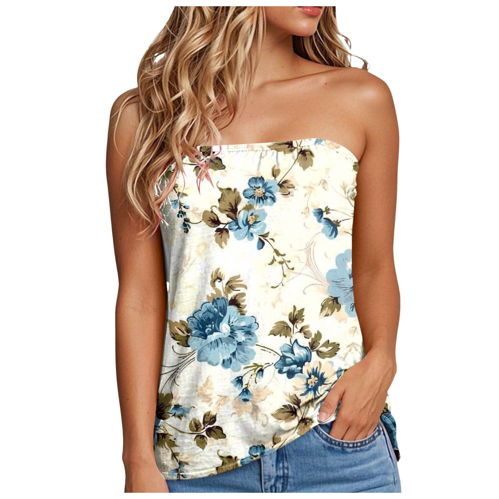 Milumia Women's Lace Crop Tube Top - Sheer Strapless Bandeau With Scallop Hem, Y2K Going Out Top - View #14