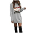 thumbnail image 1 of TTUHYWXI Womens Ugly Christmas Sweatshirt Xmas Oversize Crewneck Pullover Marry Christmas Sweater Dress (Grey, S), 1 of 7
