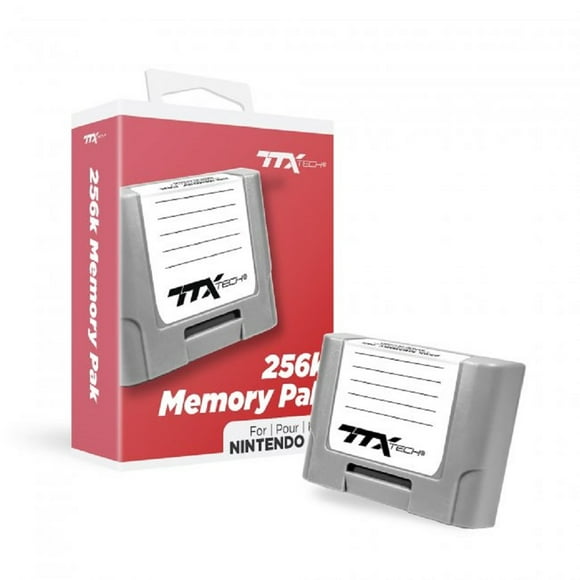 TTX N64 256K Memory Pak Gray for Nintendo 64 Game Console and Classic Controller