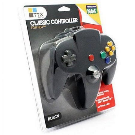 TTX Tech Classic Controller for Nintendo N64, Black