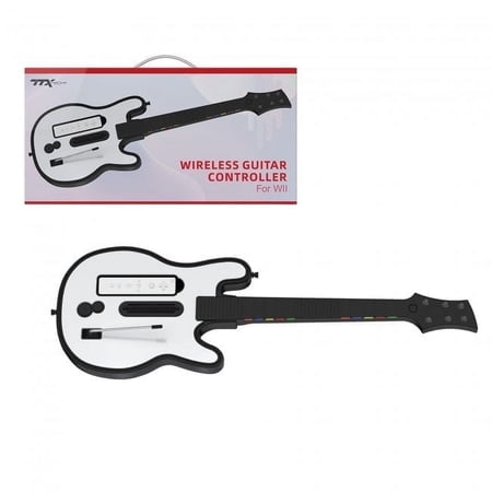 TTX Tech Wireless Guitar Controller with RGB LED for Wii Guitar Hero & Rock Band Games