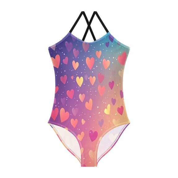 TTYFWHD Toddler Girls One Piece Swimsuit, Quick Dry Summer Beach Swimwear for Kids, 3T-10T Colorfula