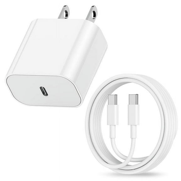 TTech 15 Charger, 20W USB C PD Fast Wall Charger Adapter Plug with 3ft USB-C to USB-C Fast Charging Cable Cord Compatible with iPhone 15 Pro Max/15 Pro/15 Plus, iPad Pro, Samsung Galaxy S24/S23 Ultra