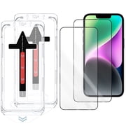 TTech 2 Pack for iPhone 16 Plus / 15 Plus Tempered Glass Screen Protector Magic Installation Glass, Auto Alignment Template, No Bubbles, No Dust, Clear, Easy Install 6.7" inch