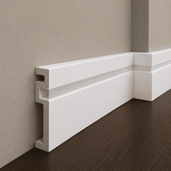 TUALCA 7-Piece 94.5 (55.12 ft) LED Baseboard Molding with Cover Kit for Seamless Ambient Home Accent Lighting | Light Channel & cover for Easy LED Strip (Does not contain LEDs.)