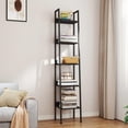 thumbnail image 1 of Melocadol 5 Tier Ladder Storage Shelf, 22 Inch Wide Anti-Tip Tower Rack, Steel Frame Organizer for Books Plants Kitchen Living Room Office, 1 of 1
