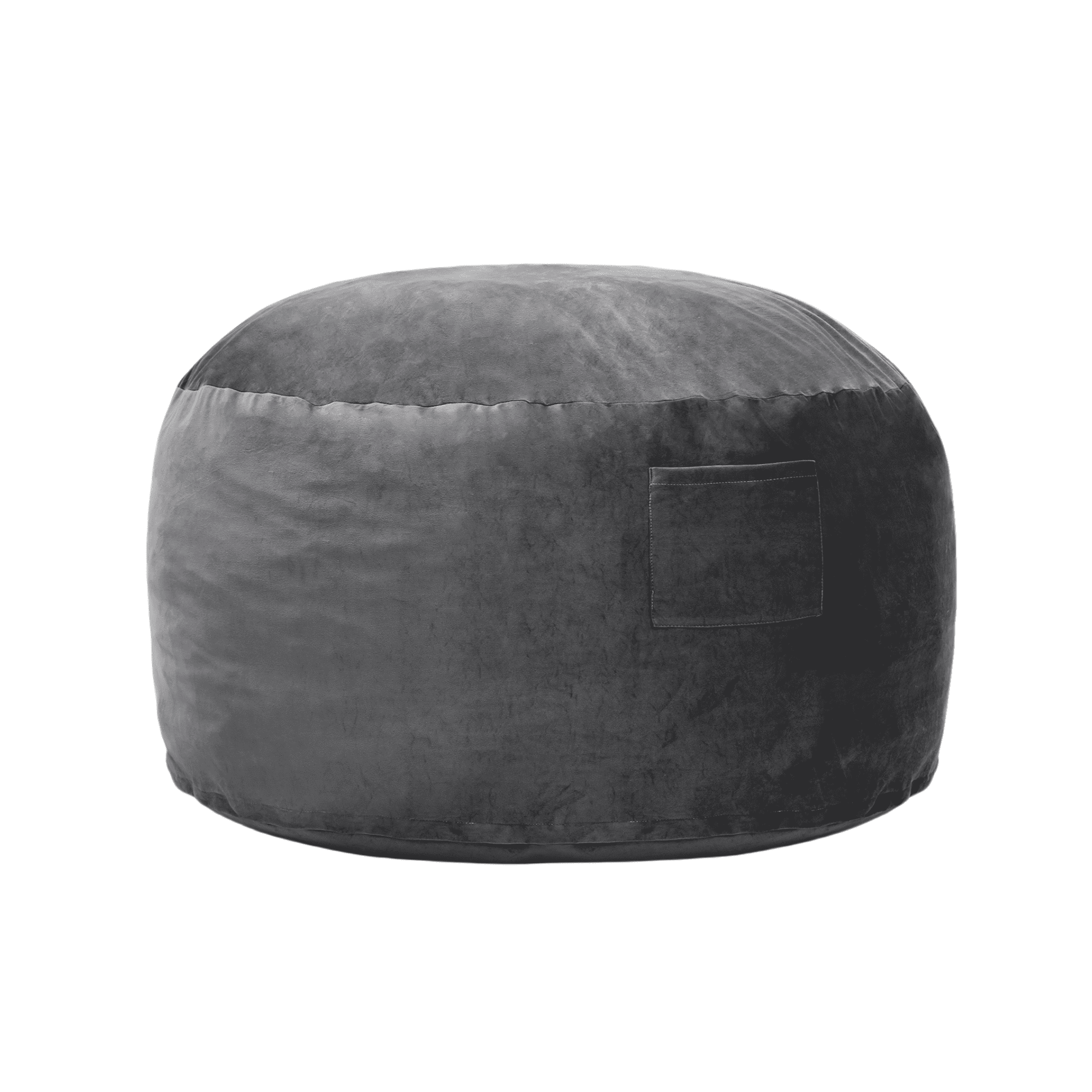 TUAREX 4FT Bean Bag Chair, Memory Foam Bean Bag Chairs for Adults, with Removable Washable Soft Suede Cover, Comfy Beanbag Sofa for Living Room, Bedroom, Dark Gray