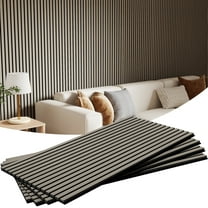 TUAREX Acoustic Wood Wall Panels 23.6 x 47.4in, 2-Piece Soundproof Wood Slat Wall Panel for Interior Decor, Sound Absorbing, Noise Cancelling, for Living Room, Bedroom, Silver Walnut