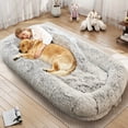 thumbnail image 1 of TUAREX Human Dog Bed for Adults, 76"x46"x10" Large Human Size Dog Bed, Removable Cover, Washable, Waterproof, Orthopedic Design, Light Grey, 1 of 7