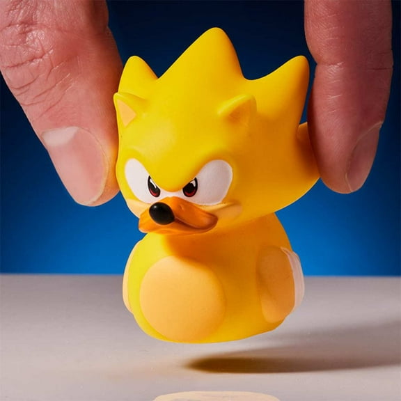 TUBBZ Mini Super Sonic Collectible Vinyl Rubber Duck Figure - Official Sonic the Hedgehog Merchandise - Kids TV, Movies & Video Games
