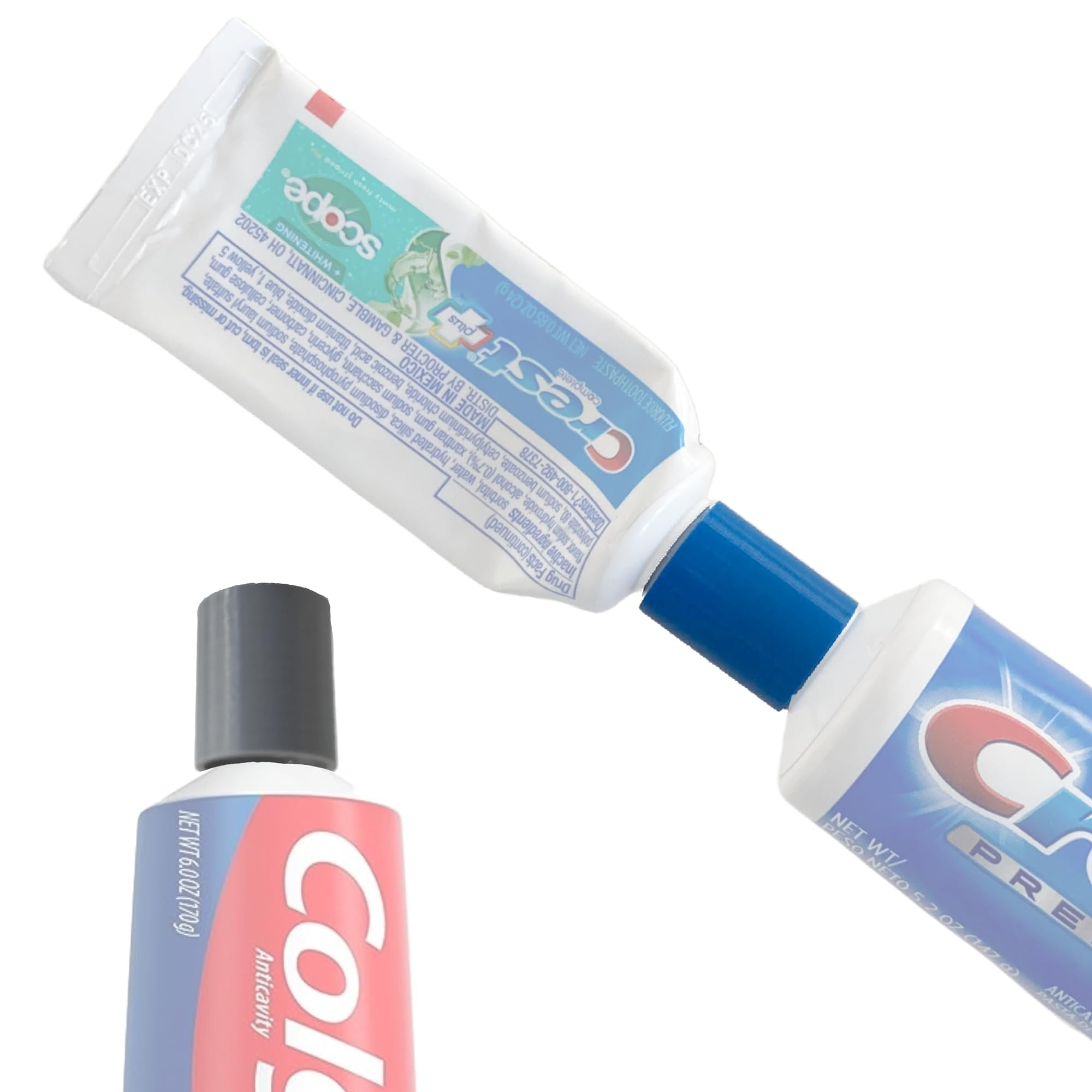 TUBECAPZ Toothpaste Refill Adapter, Perfect for Refilling Travel