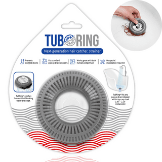 TubShroom Tub Drain Hair Catcher Combo Pack with Silicone Stopper, Black Chrome – Protector and for Bathroom Drains, Fits 1.5” 1.75” Bathtub Shower