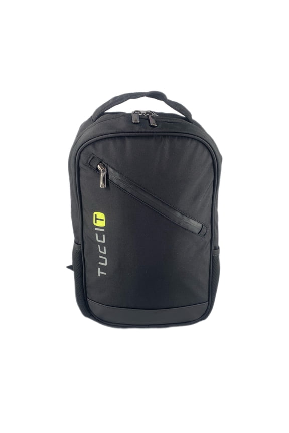Italy CityRider 17.7" Laptop Backpack, Black Multi-Compartment Tech Travel & School Bag with Bottle Pockets