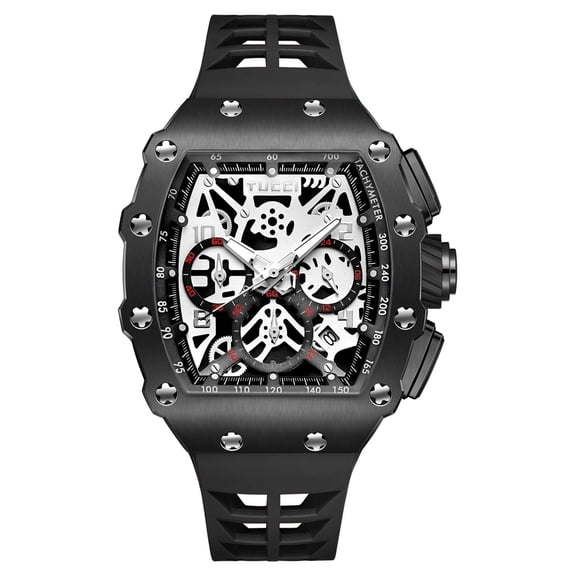 TUCCI Italy ESTREMISTA Unisex Silicone Wrist Watch - Black