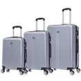 thumbnail image 1 of TUCCI ITALY Lustria Hardside Spinner Luggage 3-Piece Set 20/24/28", Scratch Resistant, Lightweight - Silver, 1 of 8