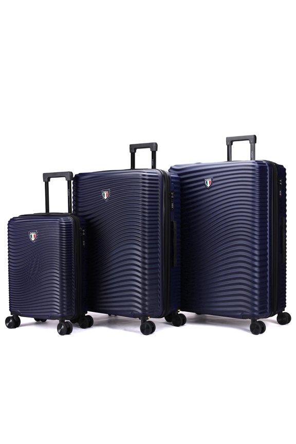 Italy Spettro 3-Piece Hardside Luggage Set, PC Composite High Gloss Spinner Suitcases with TSA Lock, 20/28/30 inches