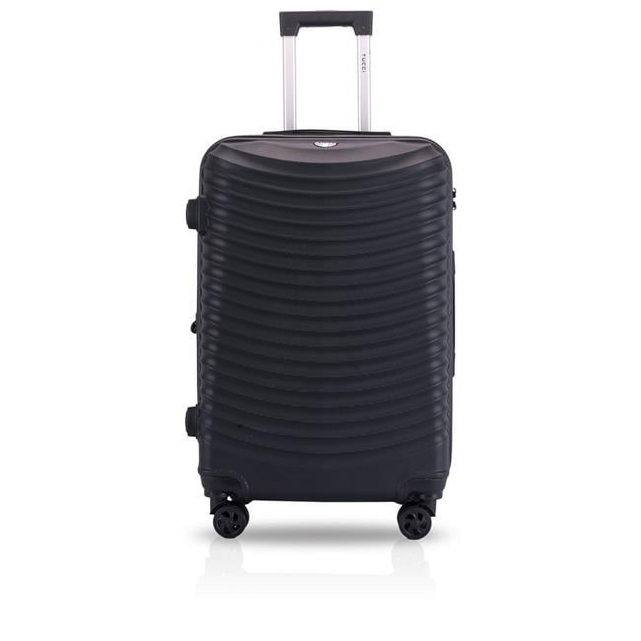 TUCCI T028124inBLK 24 in. Flettere T0281 ABS CarryOn Luggage, Black
