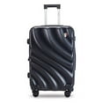 thumbnail image 1 of TUCCI T0283-24in-BLK 24 in. Cremosa T0283 ABS Carry-On Luggage, Black, 1 of 4