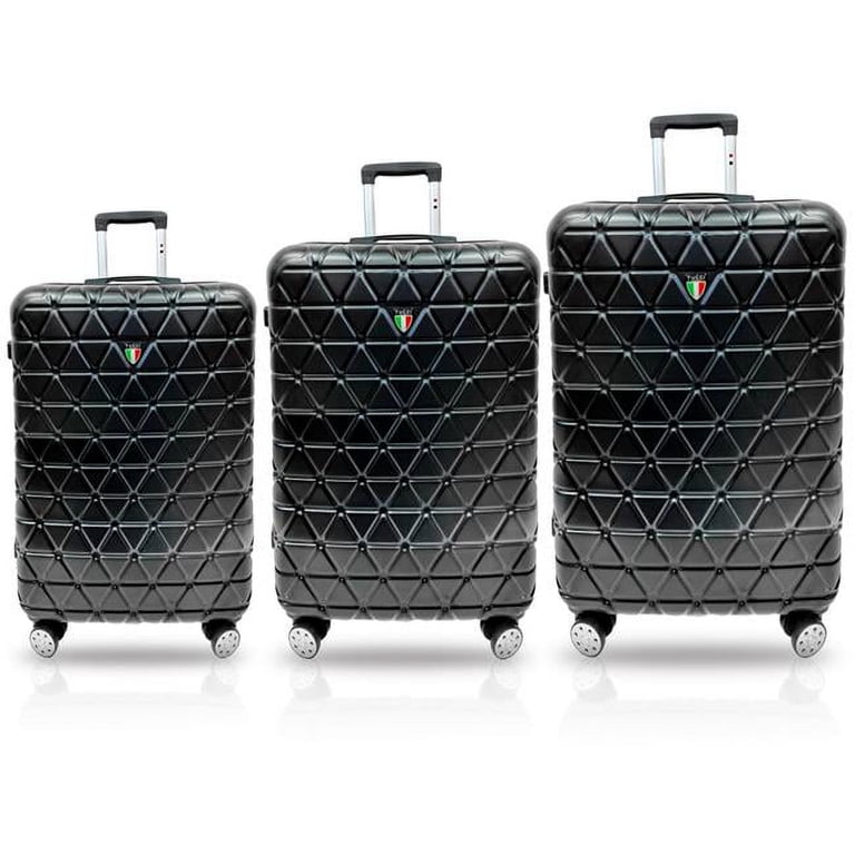 ポージープラッシー 3体セット TUCCI T0325-03PC-BLK Tessere T0325 ABS Luggage Set, Black - 3