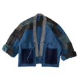 thumbnail image 1 of TUCS Kimono Plaid Crochet Cardigan Robe, 1 of 6