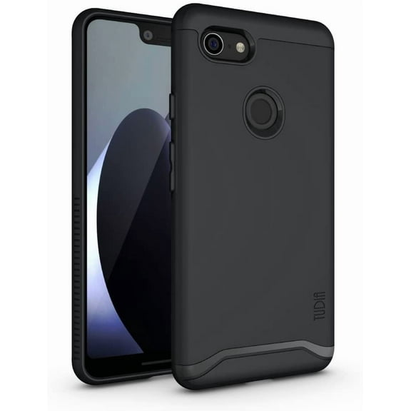 TUDIA Merge Google Pixel 3 XL Case (2018) Dual Layer Heavy Duty Protection - Matte Black