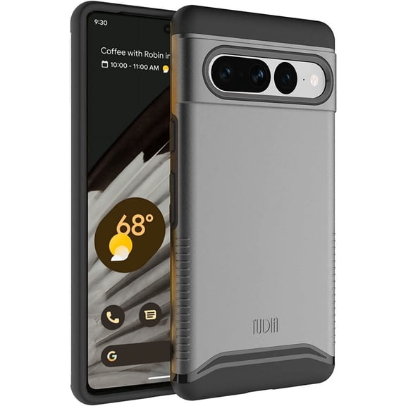 TUDIA Merge Case for Google Pixel 7 Pro (2022), Dual Layer Shockproof Slim Protective Cover, Metallic Slate
