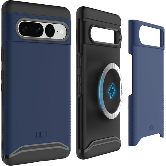 TUDIA Merge Google Pixel 7 Pro Case 2022 Magsafe Compatible Heavy Duty - Indigo Blue