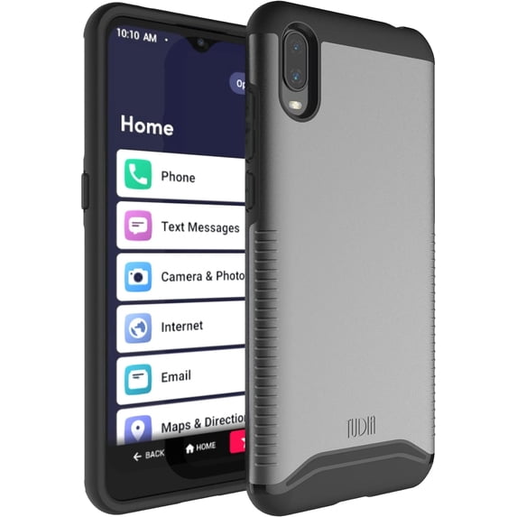 TUDIA Merge Jitterbug Smart 3 Phone Case Heavy Duty Dual Layer Cover - Metallic Slate