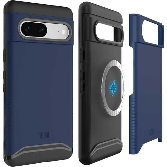 TUDIA Merge Magsafe Compatible Google Pixel 7 Case 2022 Military Grade- Indigo Blue