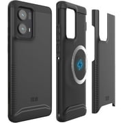 TUDIA Merge Magsafe Compatible Motorola Edge 2024 Case Heavy Duty Tough - Matte Black