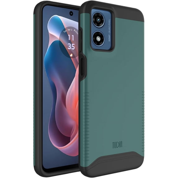 TUDIA Merge Motorola Moto G Play 4G 2024 Case Dual Layer Heavy Duty Cover - Hunter Green