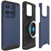 TUDIA Merge Case for Motorola Moto G Stylus 5G 2025/2026, MagSafe Compatible Shockproof Dual Layer Protective Cover, Indigo Blue