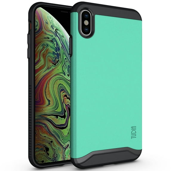 TUDIA Merge for iPhone Xs MAX Case (2018) Dual Layer Heavy Duty Cover - Mint