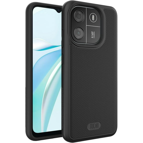 TUDIA MergeGrip Blackview Wave 6C Case Dual Layer Slim Tough Heavy Duty - Matte Black