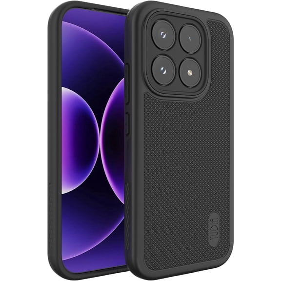 TUDIA MergeGrip Case for Xiaomi 17 5G (2026) – Dual Layer Drop Protection, Shockproof Rugged Slim Cover, Non-Slip Grip, Wireless Charging Compatible – Black